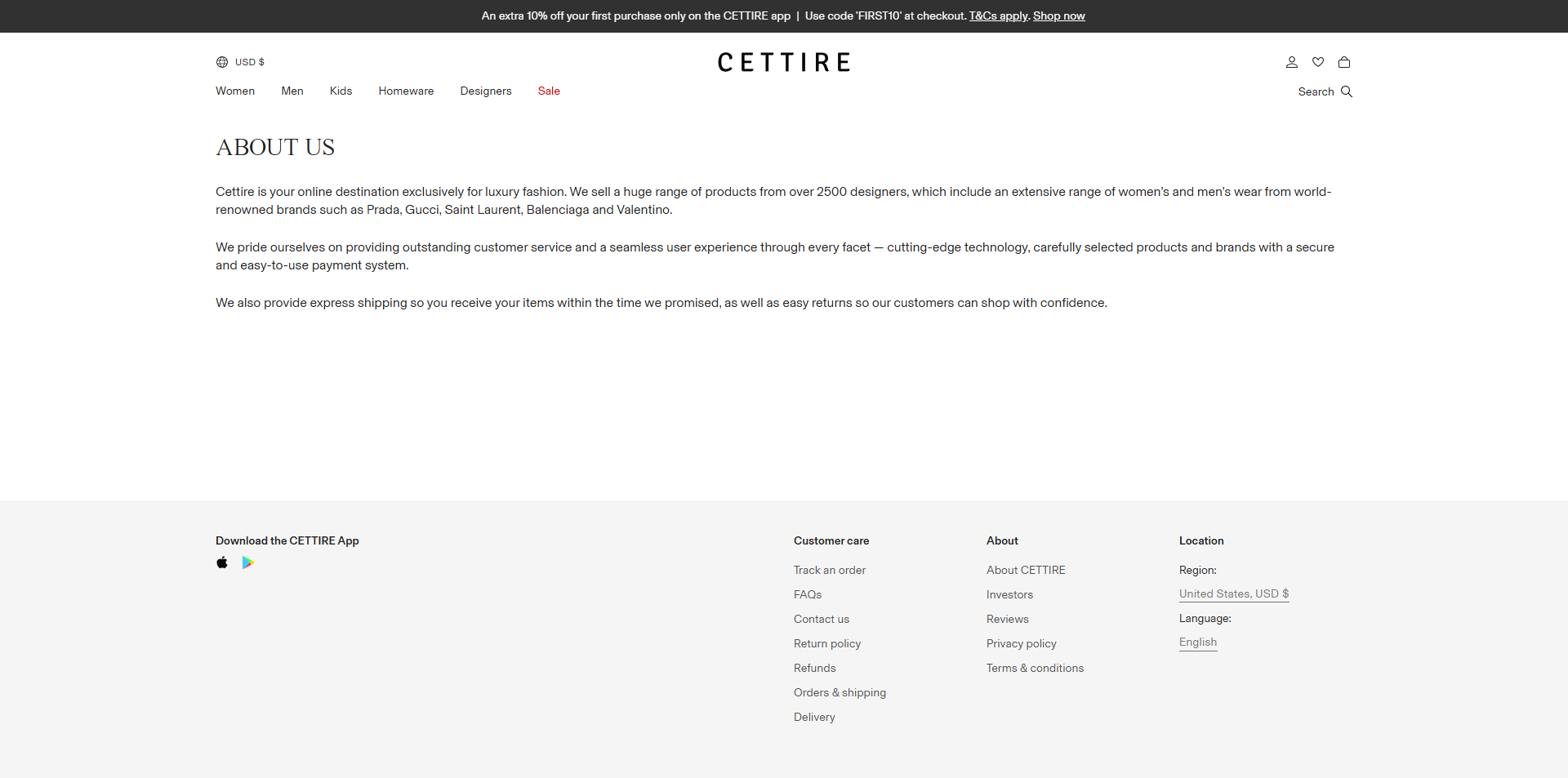 Cettire Code promo