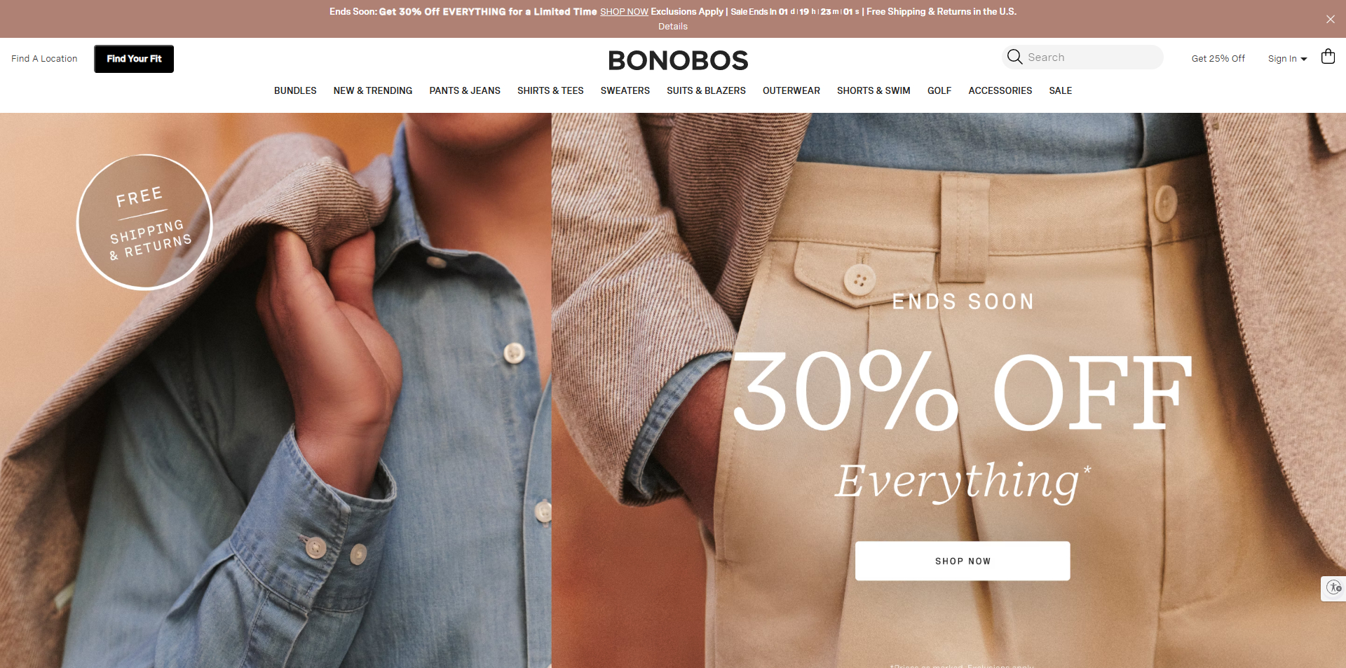 Bonobos discount code