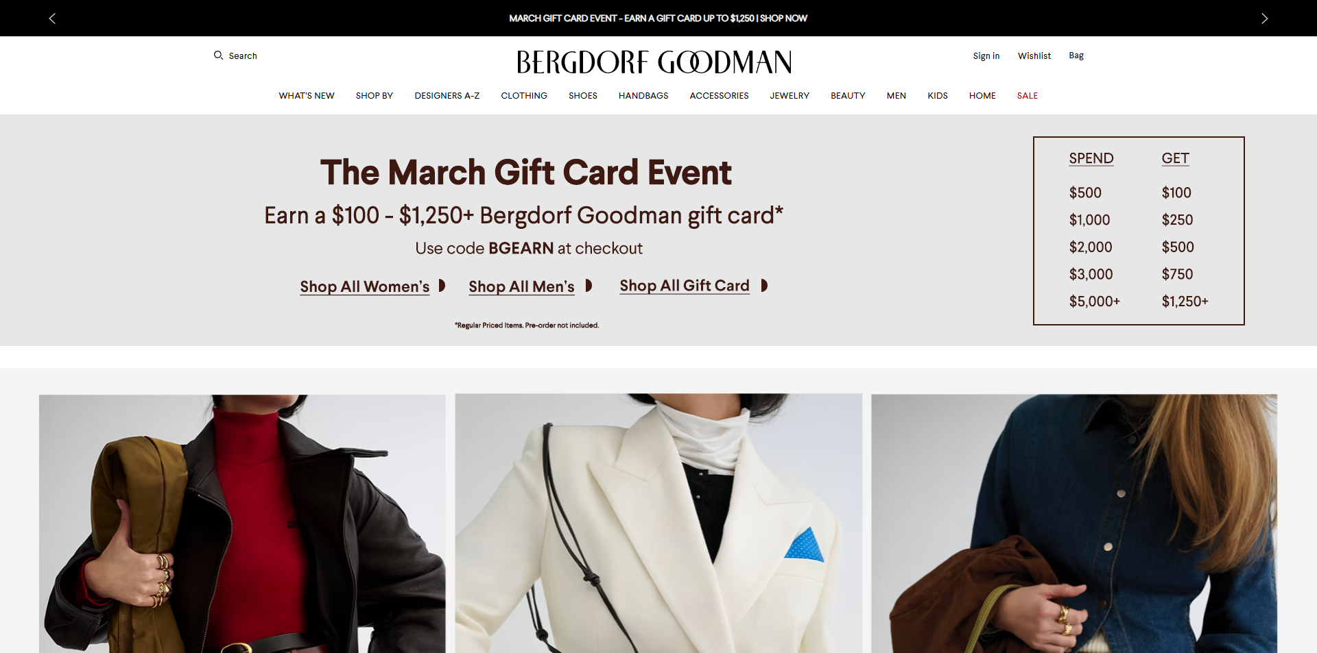 Bergdorf Goodman discount code