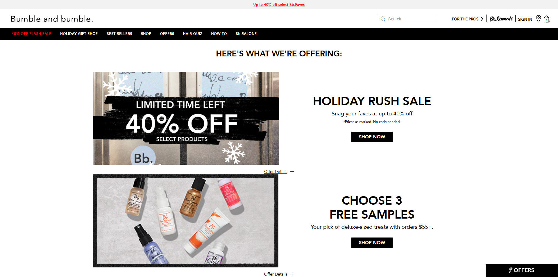 Bumble and bumble Promo Code