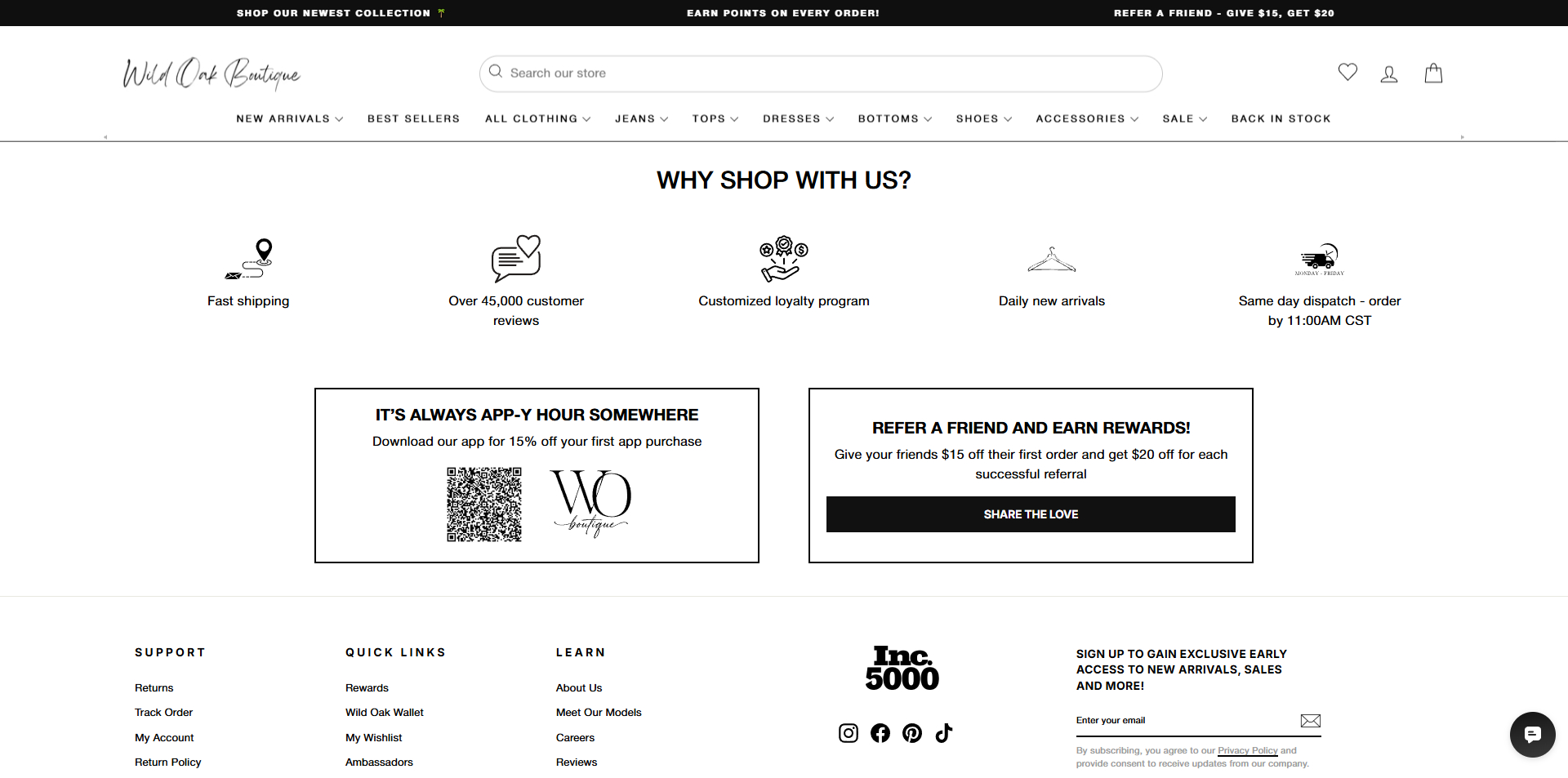 Wild Oak Boutique voucher