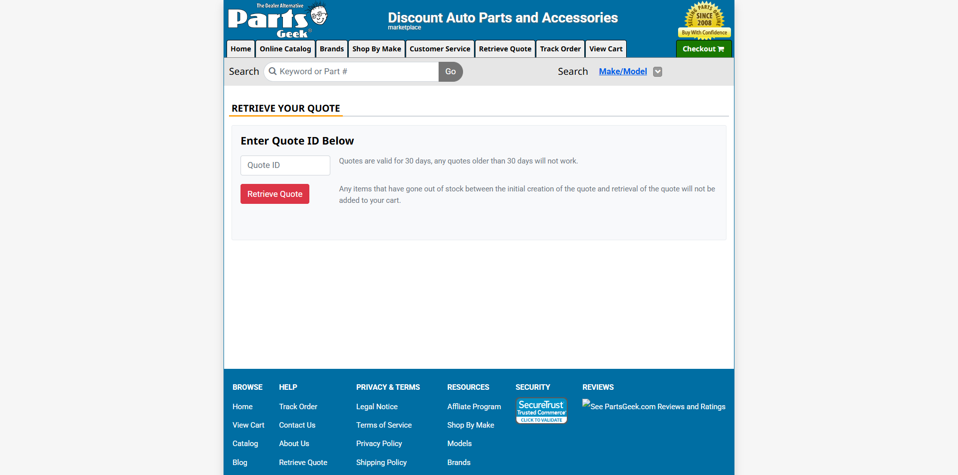 Parts Geek discount code