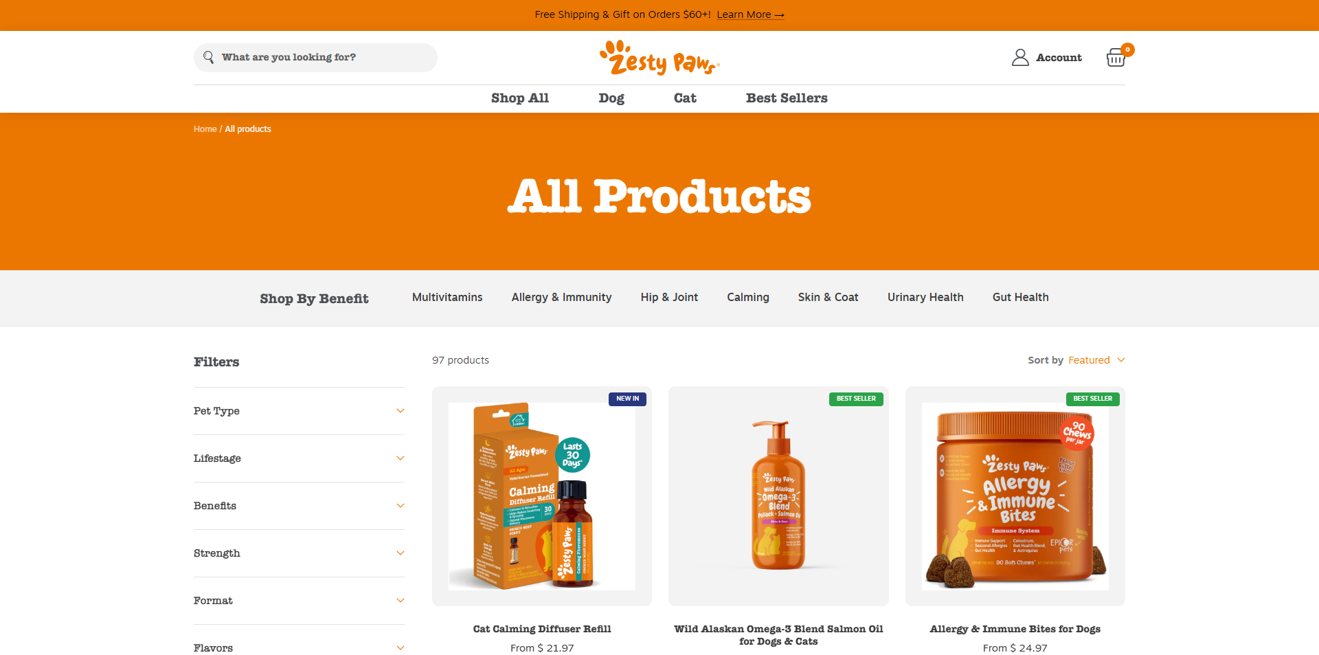 Zesty Paws coupons