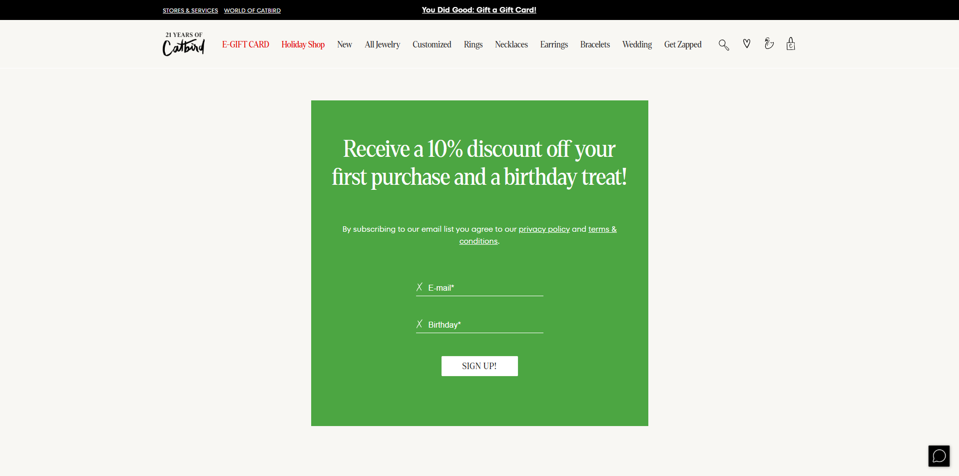 Catbird voucher