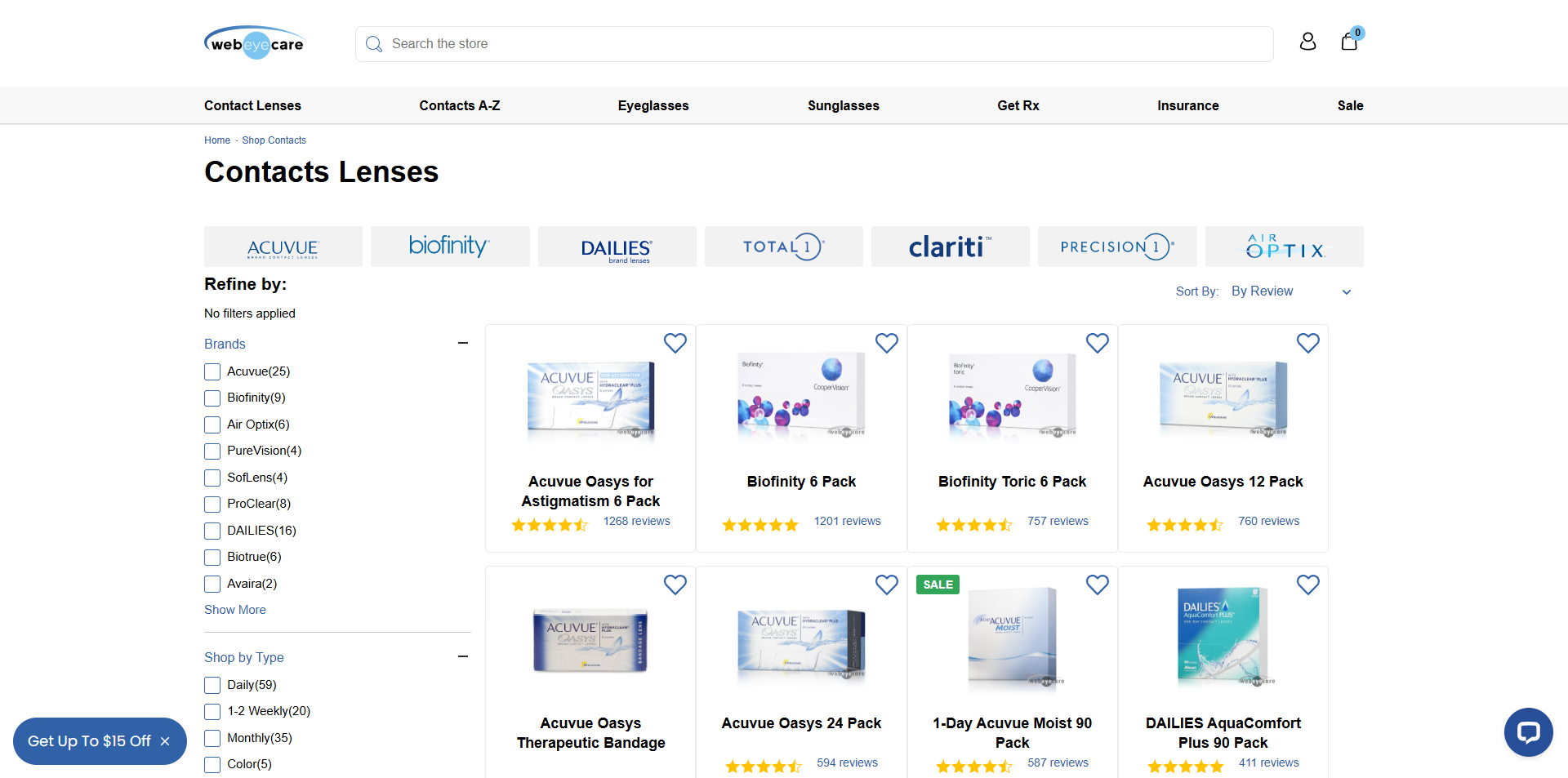 WebEyeCare coupons