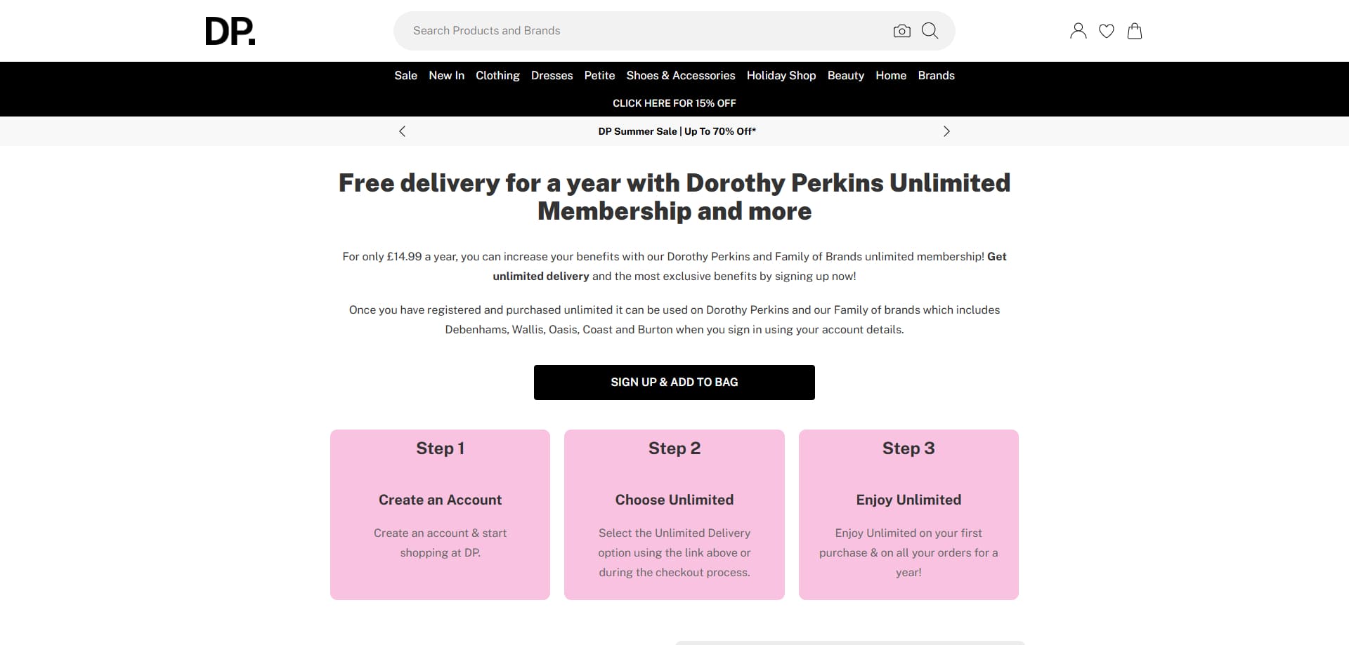 Dorothy Perkins discount code