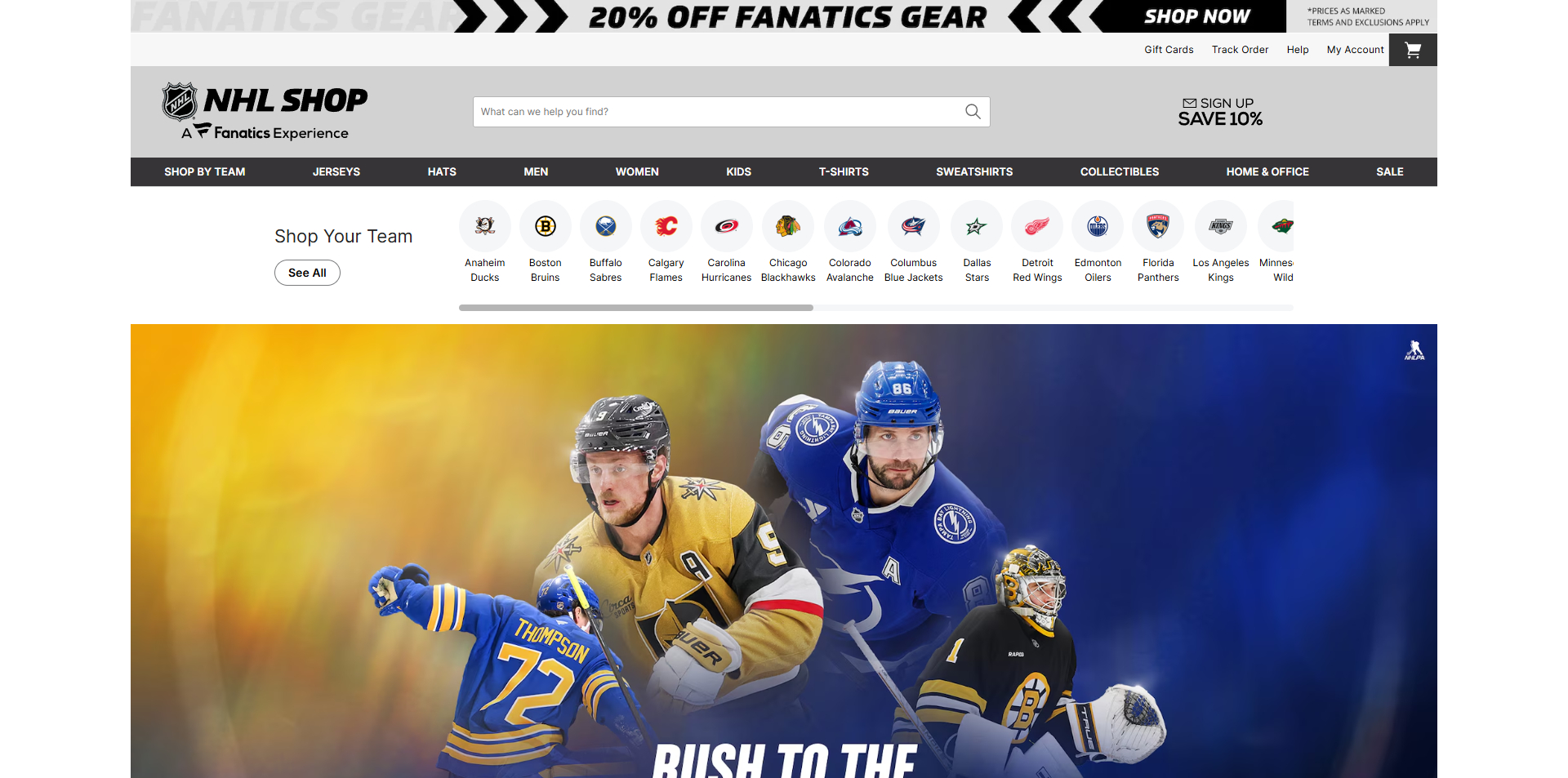 NHL Shop discount code