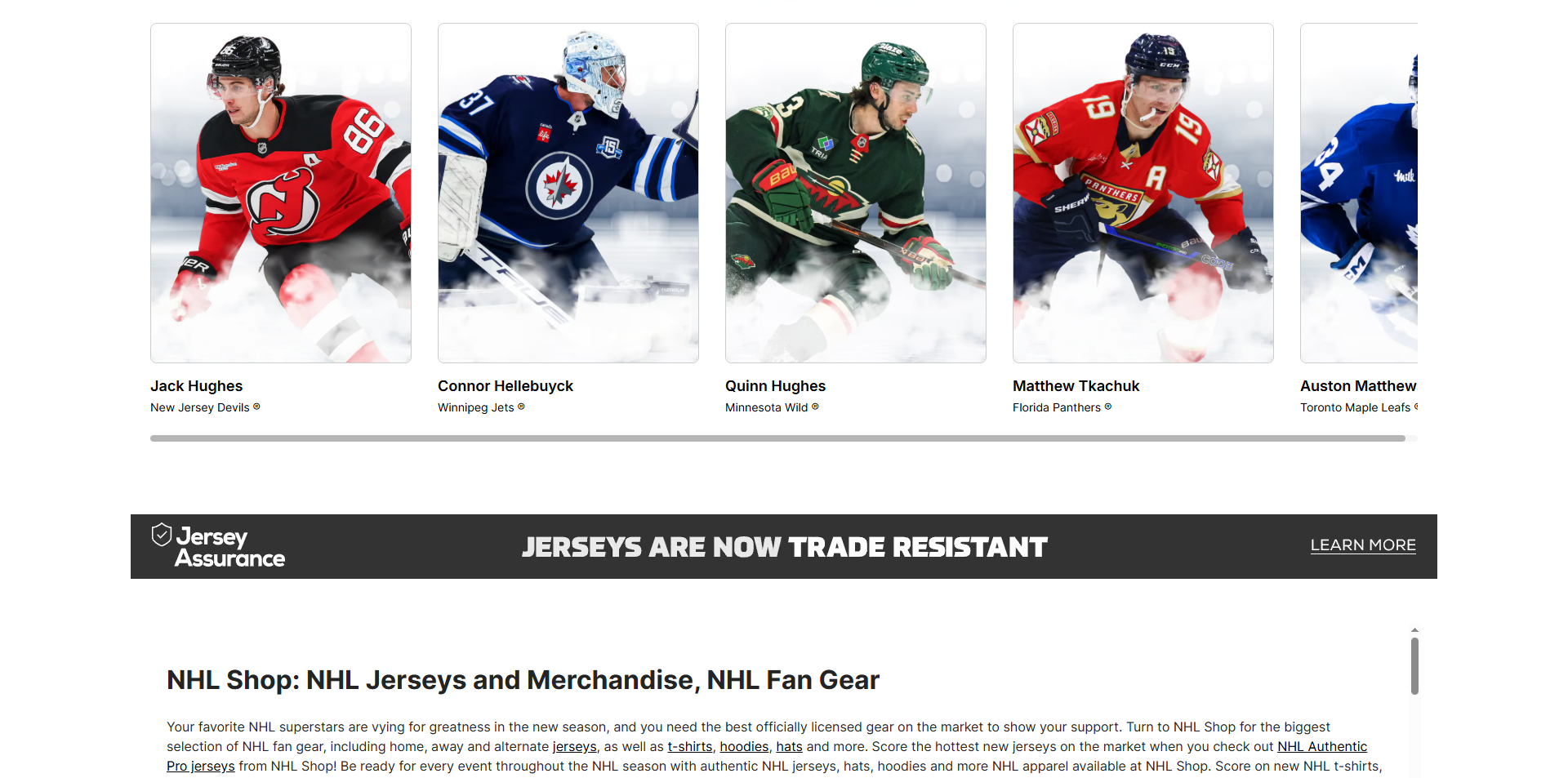NHL Shop voucher