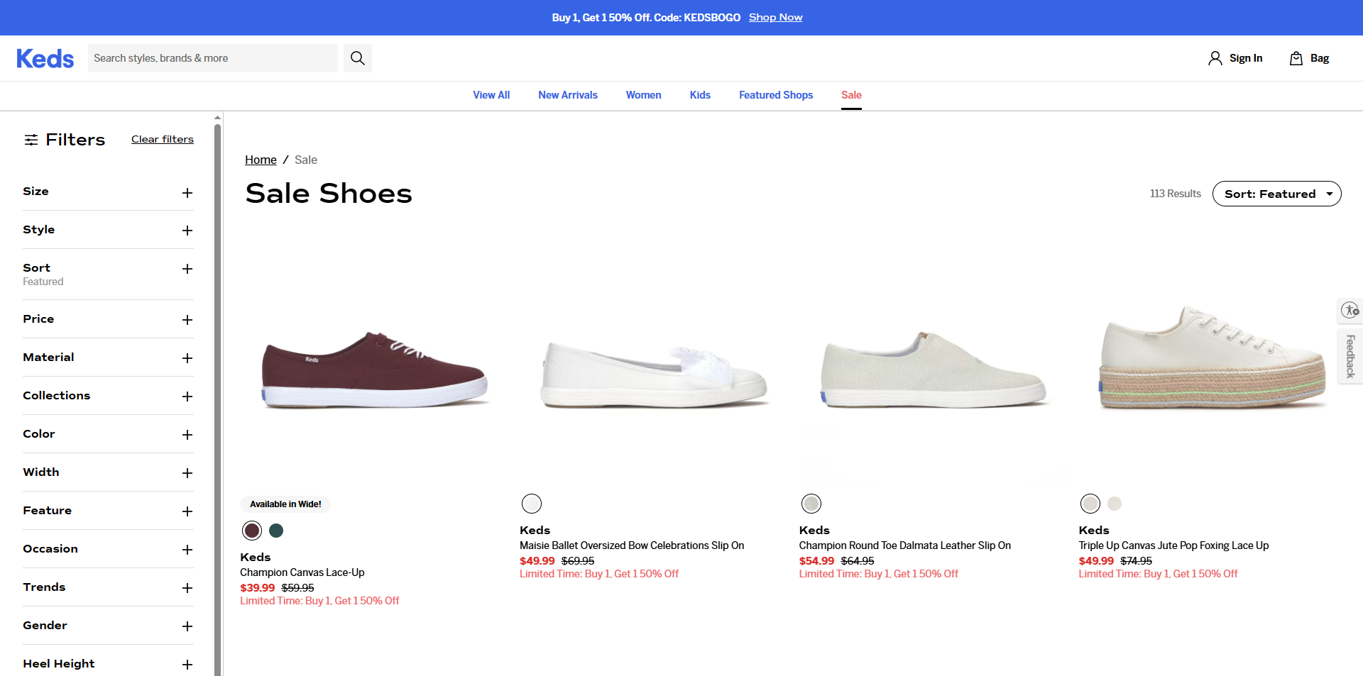 Keds discount code
